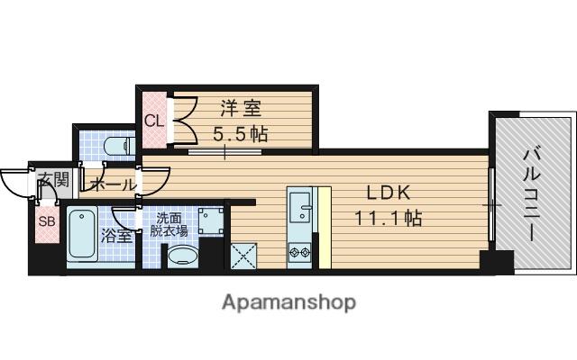 リビオメゾン新大阪(1LDK/9階)の間取り写真
