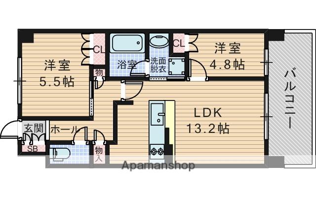 アーバンパーク淡路(2LDK/8階)の間取り写真
