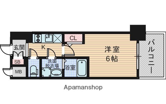 エスリード新大阪ザ・プレミアイースト(1K/14階)の間取り写真