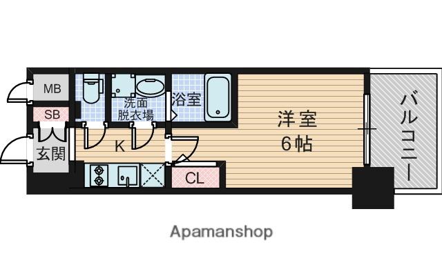 エスリード新大阪ザ・プレミアイースト(1K/12階)の間取り写真