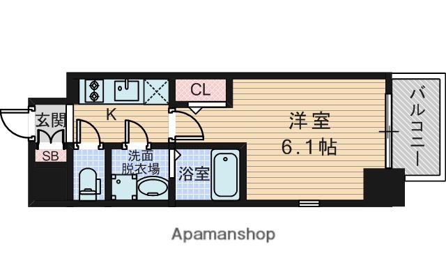 エスリード新大阪ザ・プレミアイースト(1K/11階)の間取り写真