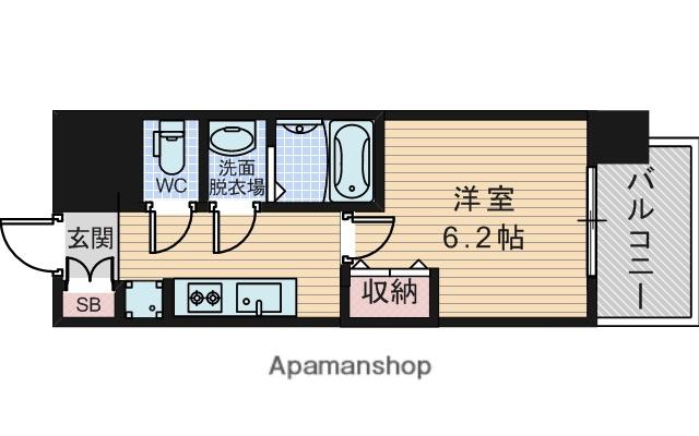 アドバンス大阪ビヤン(1K/9階)の間取り写真