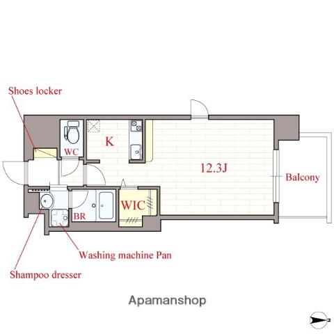 SUCCEED江坂公園(ワンルーム/10階)の間取り写真