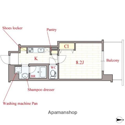 SUCCEED江坂公園(1K/12階)の間取り写真
