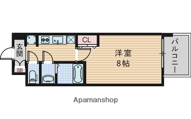 セレニテ江坂ミラク(1K/7階)の間取り写真