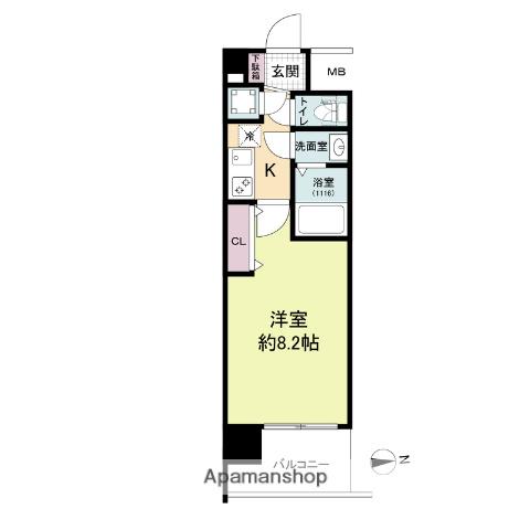 セレニテ江坂ミラク(1K/7階)の間取り写真