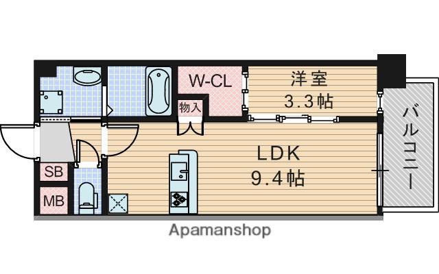セレニテ江坂ミラク(1LDK/7階)の間取り写真