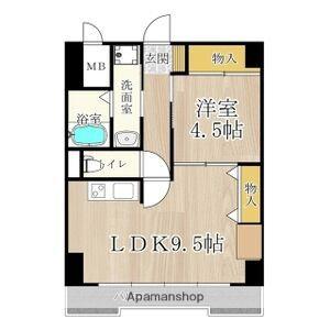 パークモダン新大阪(1LDK/6階)の間取り写真