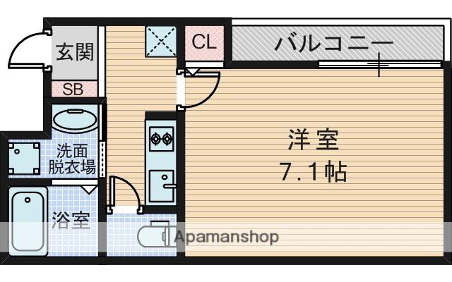 AILE柴島(1K/1階)の間取り写真