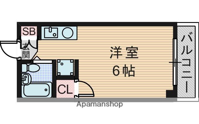 ロイヤルコート江坂(ワンルーム/3階)の間取り写真