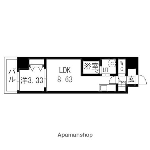 アーバンパーク新大阪(1LDK/3階)の間取り写真