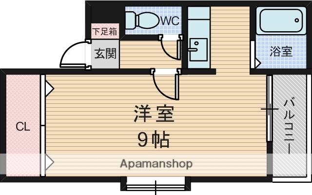 リベラル21(1K/3階)の間取り写真