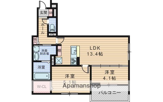 FLAT COMFY 豊中(2LDK/3階)の間取り写真