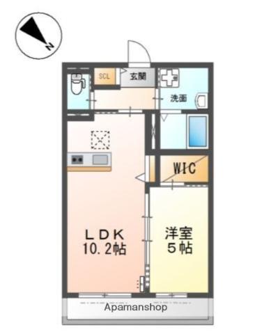 淀川区新北野マンション(1LDK/1階)の間取り写真