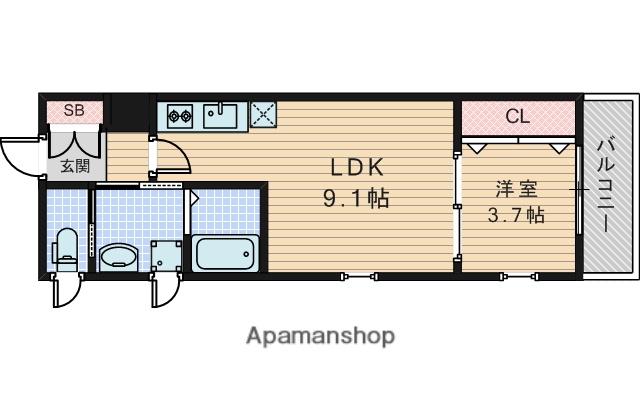 GRAN CASALIA吹田内本町(1LDK/2階)の間取り写真