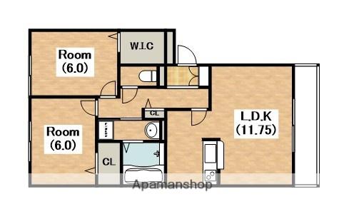 アフロディーテ(2LDK/1階)の間取り写真