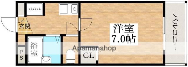 アイビーコート天美(1K/2階)の間取り写真