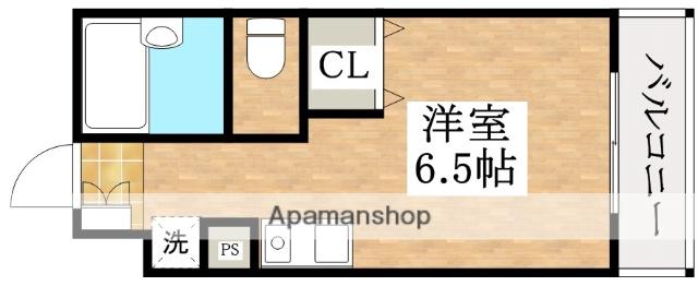 メゾン北花田(1K/3階)の間取り写真