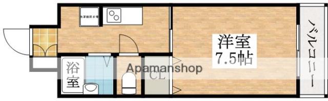 HIYORI-Ⅱ(1K/2階)の間取り写真