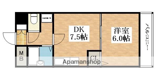 セレネ37(1DK/4階)の間取り写真