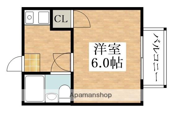 坂本第2マンション(1K/2階)の間取り写真