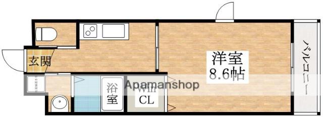 REIS HANDLER(1K/5階)の間取り写真