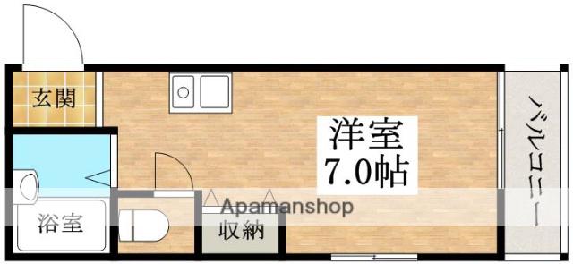 天美TKDハウス(ワンルーム/2階)の間取り写真