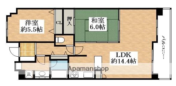 ルネグランステージ松原天美(2LDK/10階)の間取り写真