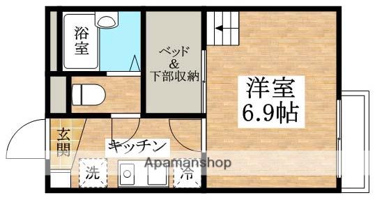 レオパレスJOY LAND(1K/1階)の間取り写真