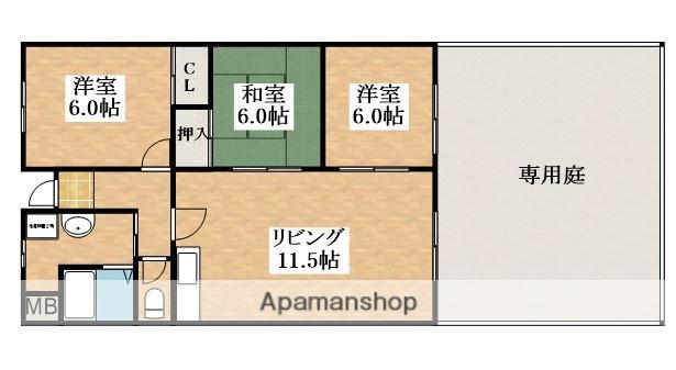 パレボン・シャンス(3LDK/1階)の間取り写真