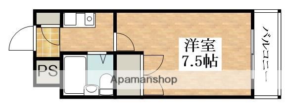 ラミアカーサ・ウーノ(1K/3階)の間取り写真