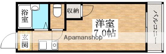 岸田マンション(ワンルーム/3階)の間取り写真