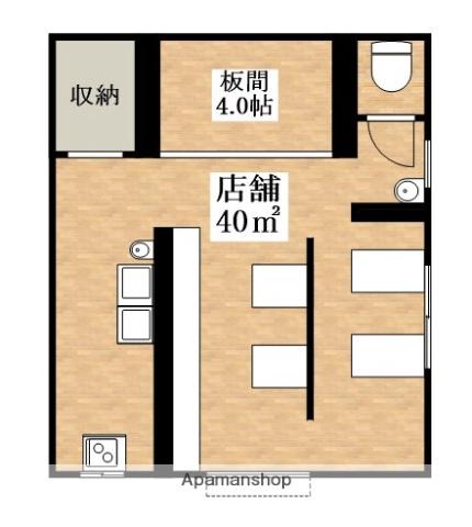 岸田マンション(ワンルーム/1階)の間取り写真
