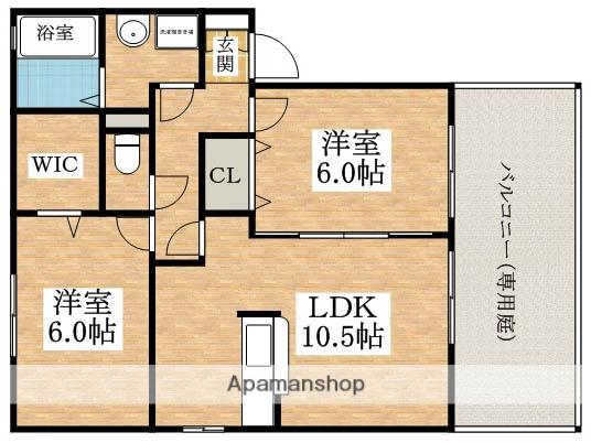 リッツハウス 壱番館(2LDK/1階)の間取り写真