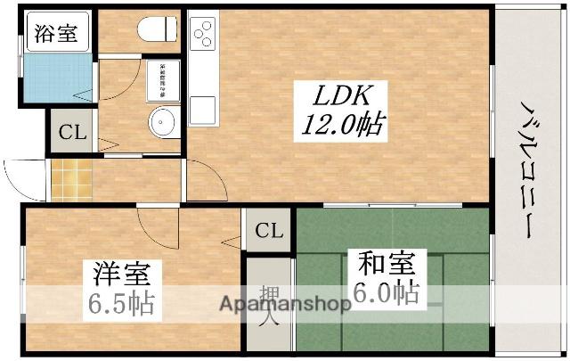 メゾン川口(2LDK/2階)の間取り写真