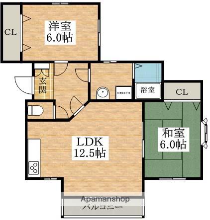 ハイツマルエイ(2LDK/2階)の間取り写真