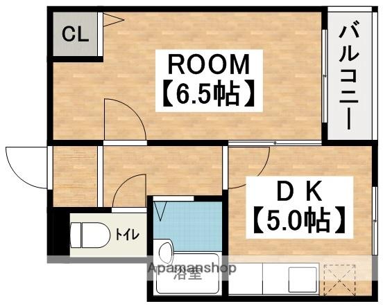 ラッシュプレミア松原(1DK/4階)の間取り写真