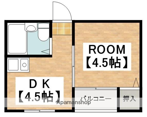 ラッシュプレミア松原(1DK/1階)の間取り写真