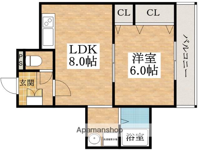 309プラザ(1LDK/5階)の間取り写真