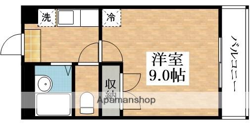 ノース Ⅳ(1K/1階)の間取り写真