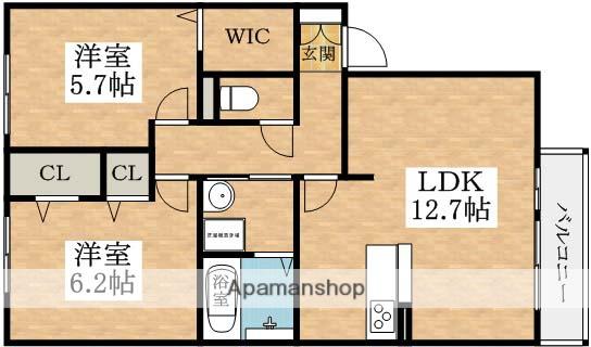アムール エステート(2LDK/2階)の間取り写真