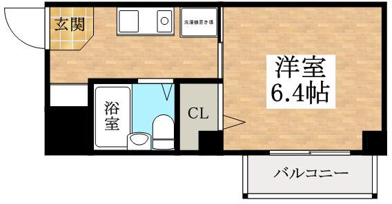 ビュー北花田(1K/2階)の間取り写真