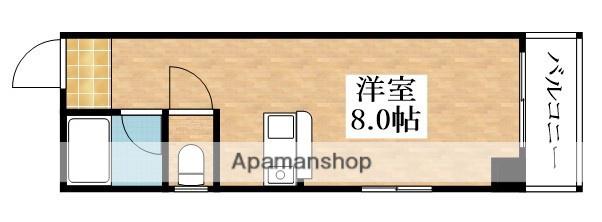 ジャスティス(ワンルーム/2階)の間取り写真
