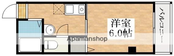 ビルシャナ長居(1K/5階)の間取り写真