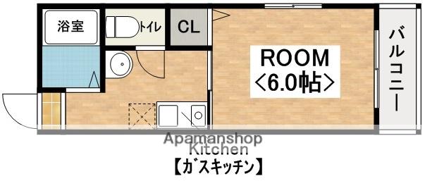 ビルシャナ長居(1K/1階)の間取り写真