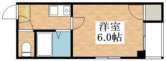 ビルシャナ長居(1K/1階)の間取り写真