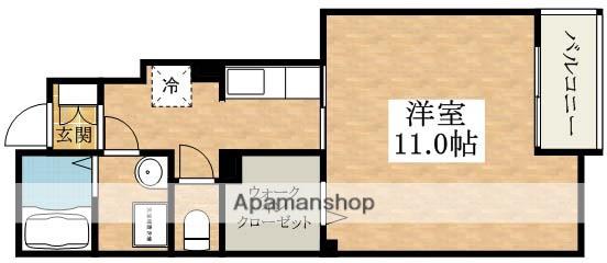 メゾンルミエール(1K/1階)の間取り写真
