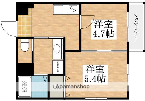 メゾン・クー・トレランス ノース松原(2K/2階)の間取り写真