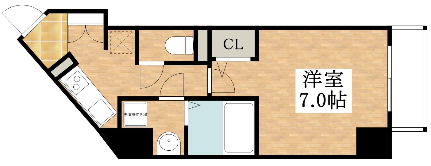 プリメーロ66(1K/2階)の間取り写真