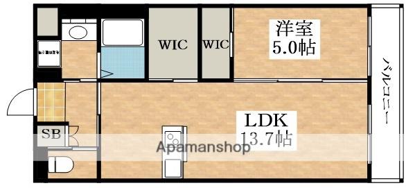 PARTIRE(1LDK/2階)の間取り写真